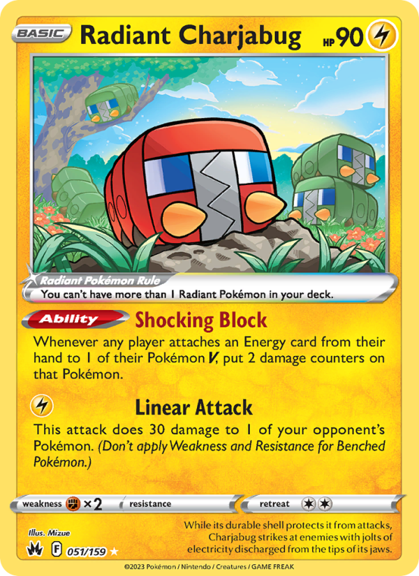 Radiant Charjabug (051/159) Holographic card image