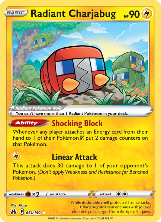 Radiant Charjabug (051/159) Holographic card image