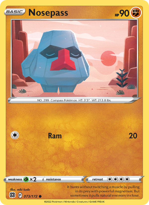 Nosepass (073/172) Reverse Holo card image