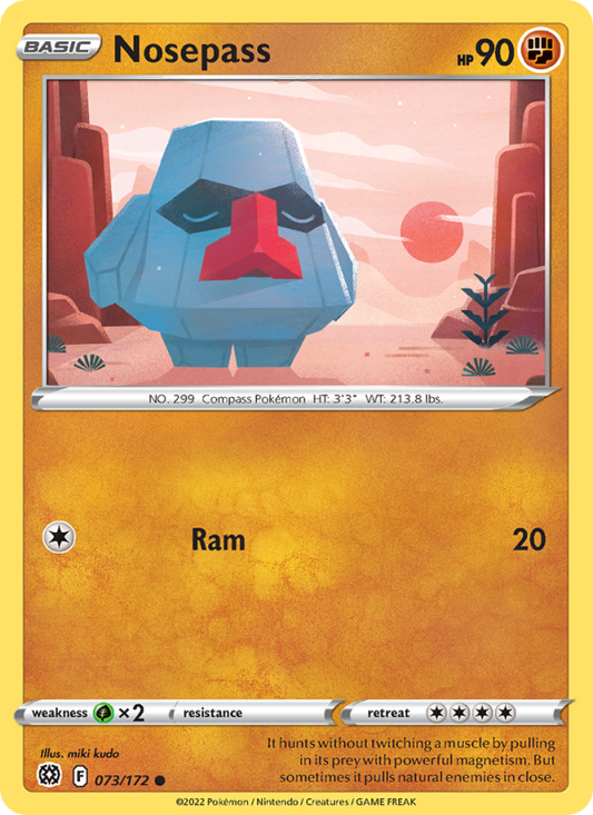 Nosepass (073/172) Reverse Holo card image