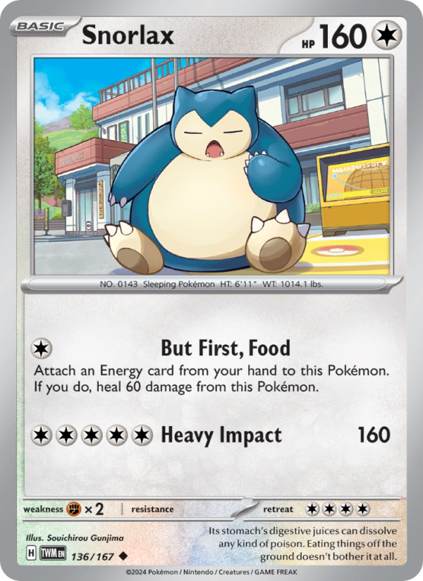 Snorlax (136/167) Reverse Holo card image