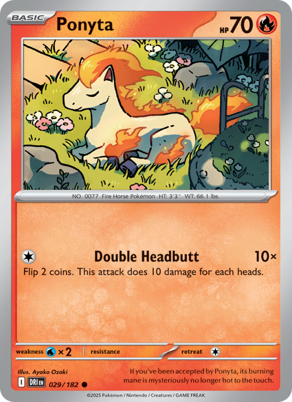 Ponyta (029/182) Reverse Holo card image