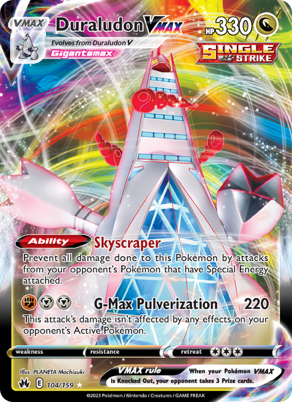 Duraludon VMAX (104/159) Holographic card image
