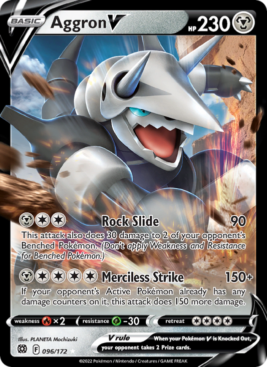 Aggron V (096/172) Holographic card image