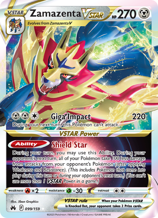 Zamazenta VSTAR (099/159) Holographic card image