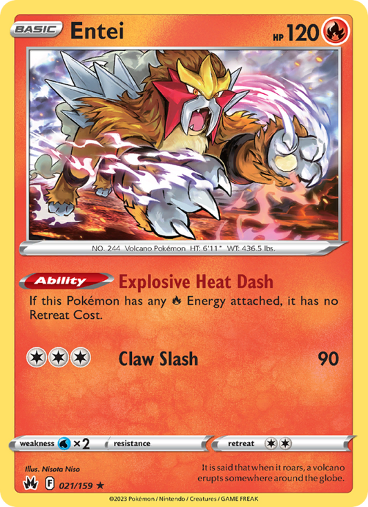 Entei (021/159) Reverse Holo card image
