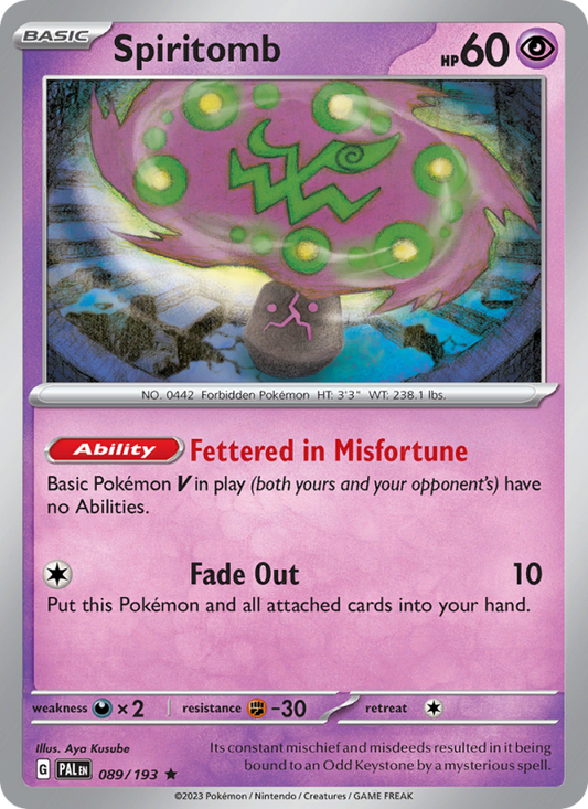 Spiritomb (089/193) Reverse Holo card image