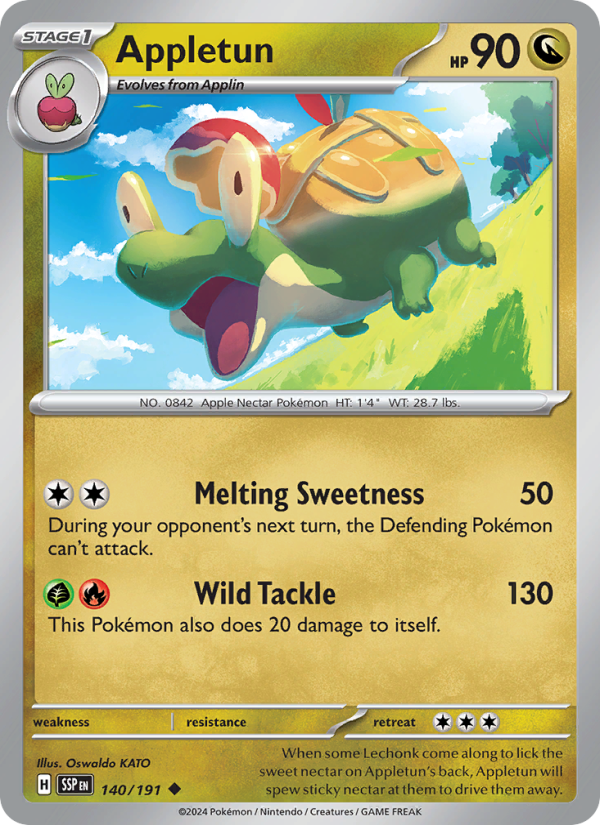 Appletun (140/191) Reverse Holo card image