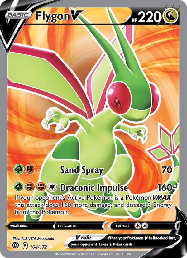 Flygon V (164/172) Holographic card image
