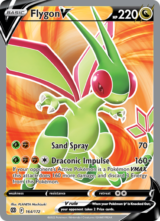 Flygon V (164/172) Holographic card image