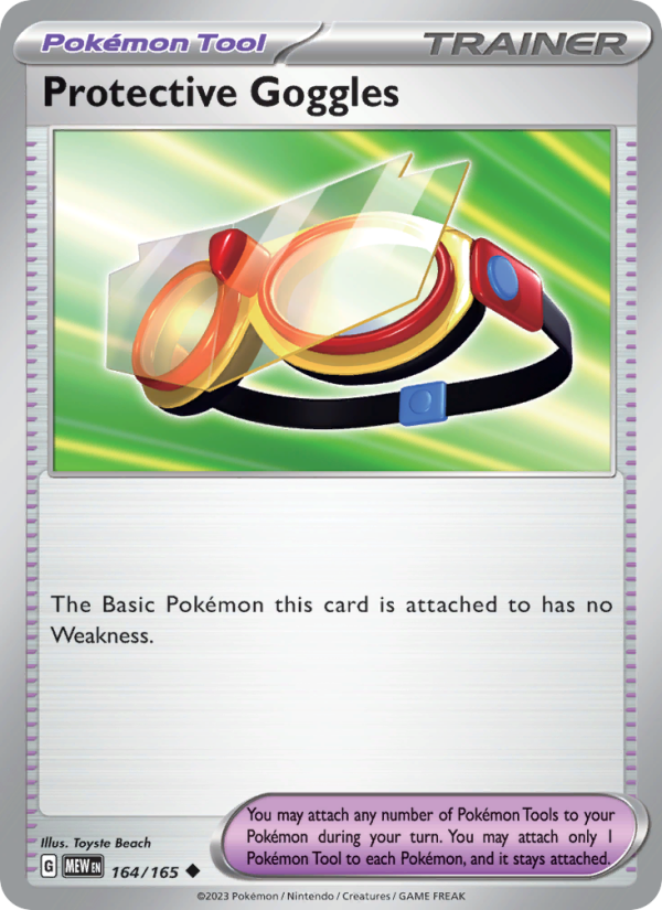 Protective Goggles (164/165) Reverse Holo card image