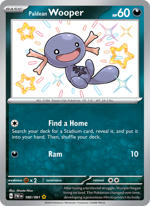 Paldean Wooper (180/91) Holographic card image