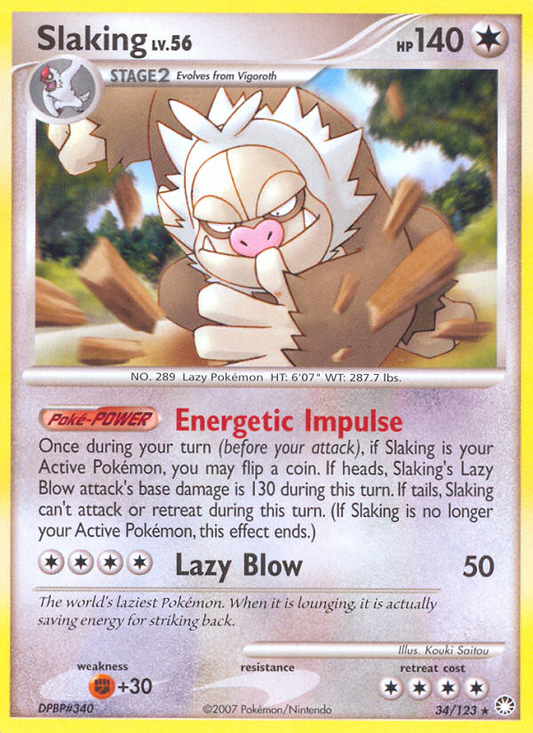 Slaking (034/122) Reverse Holo card image