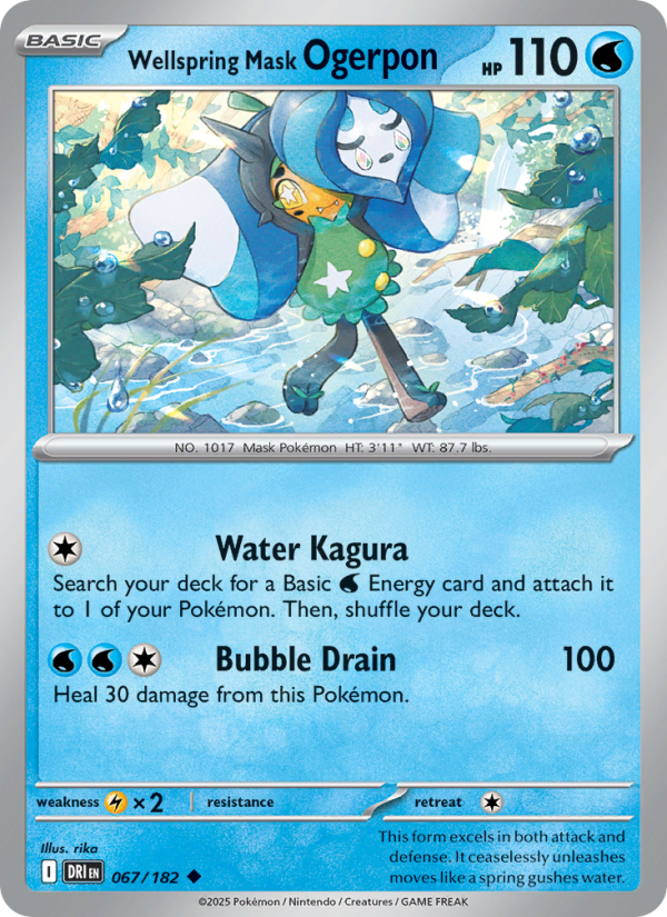 Wellspring Mask Ogerpon (067/182) Reverse Holo card image