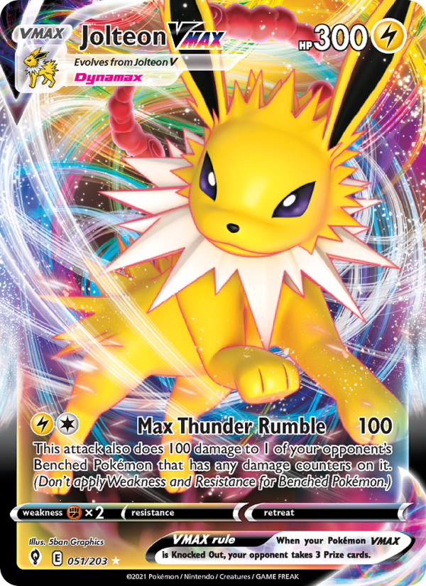 Jolteon VMAX (051/203) Holographic card image