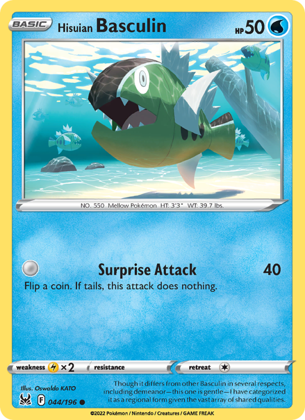 Hisuian Basculin (044/196) Reverse Holo card image