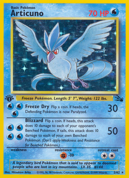 Articuno (002/62) Reverse Holo card image