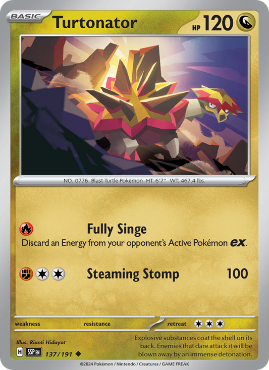 Turtonator (137/191) Reverse Holo card image