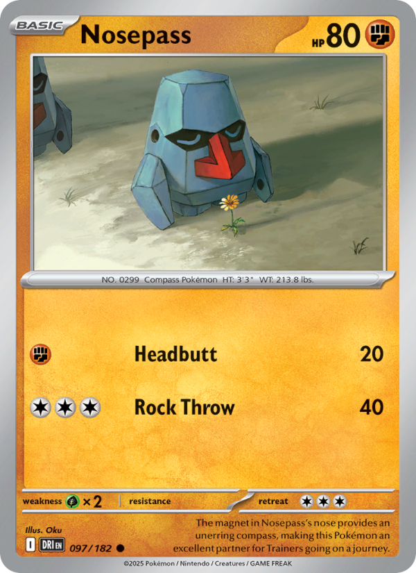 Nosepass (097/182) Reverse Holo card image
