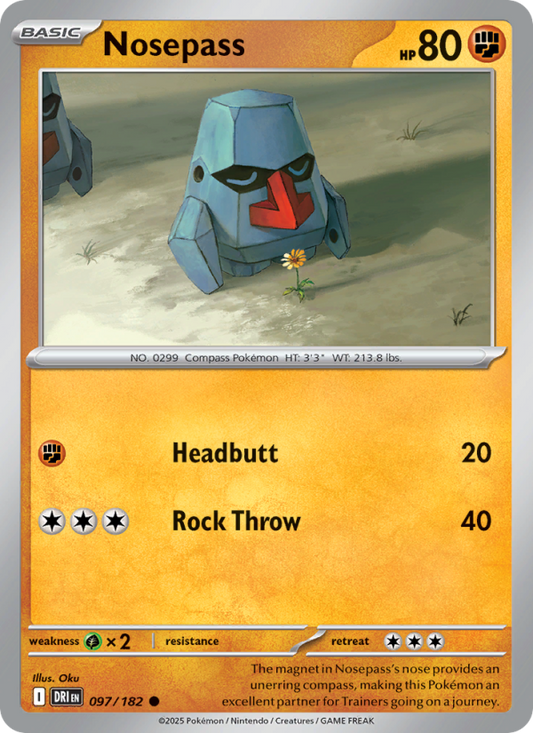 Nosepass (097/182) Reverse Holo card image