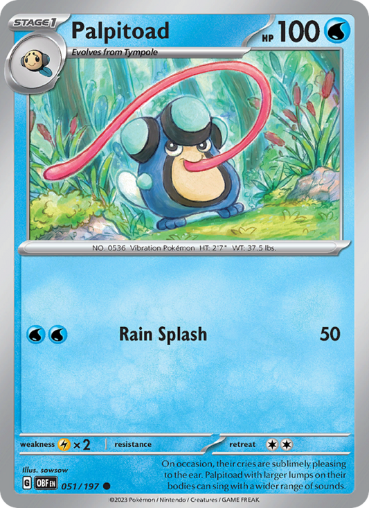 Palpitoad (051/197) Reverse Holo card image