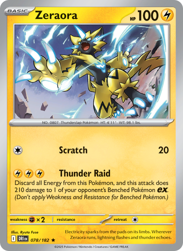Zeraora (078/182) Reverse Holo card image