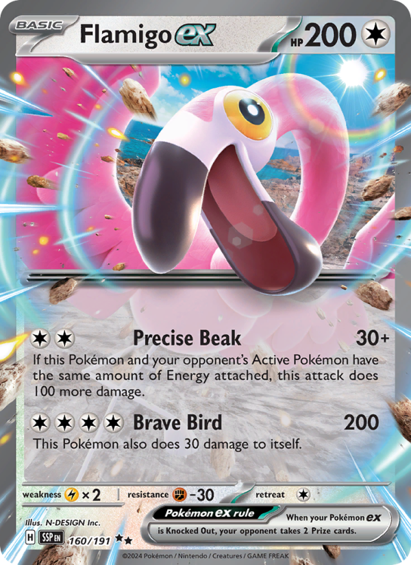 Flamigo ex (160/191) Holographic card image