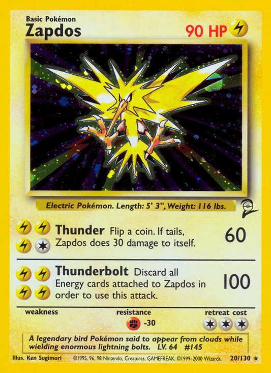 Zapdos (020/130) Reverse Holo card image