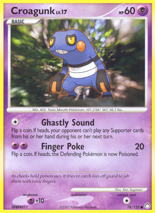Croagunk (078/122) Reverse Holo card image
