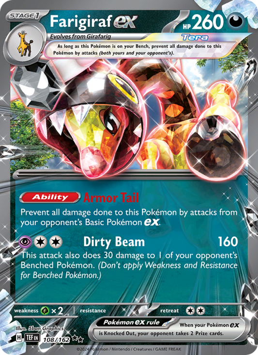 Farigiraf ex (108/162) Holographic card image