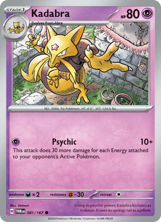 Kadabra (081/167) Reverse Holo card image