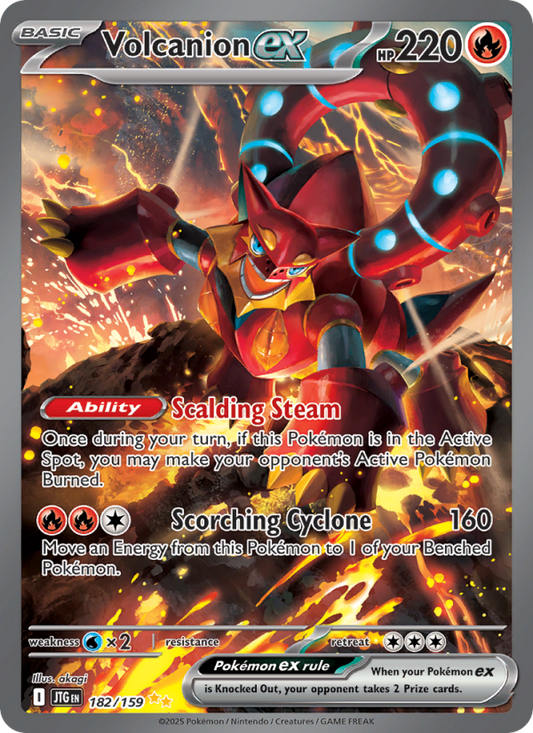 Volcanion ex (182/159) Reverse Holo card image
