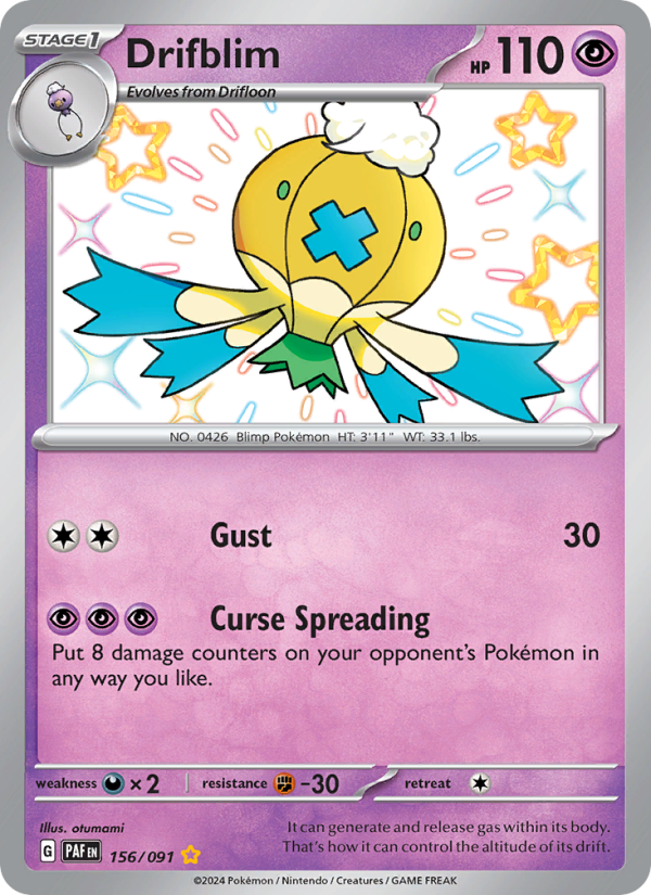 Drifblim (156/91) Holographic card image