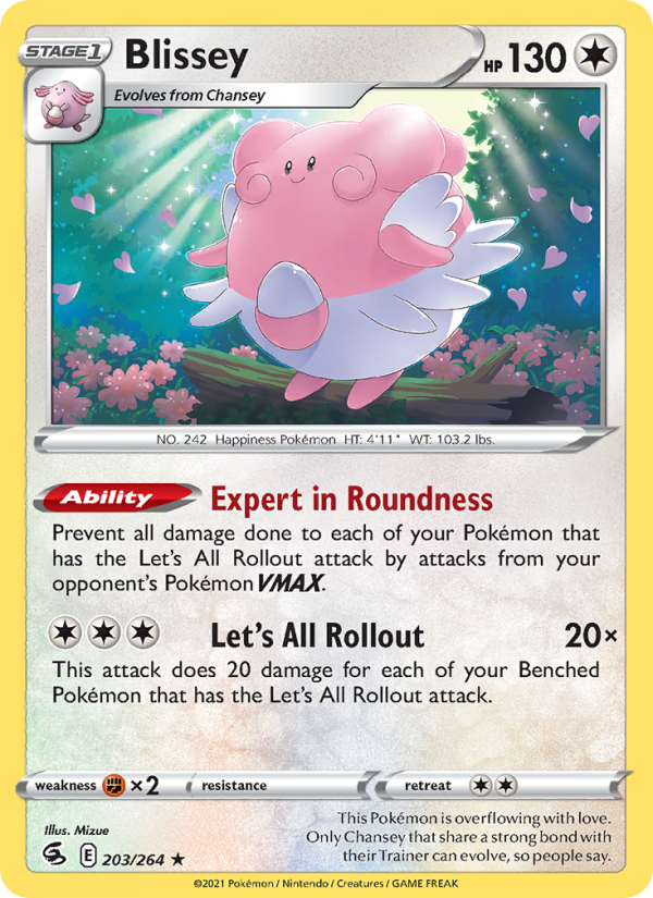 Blissey (203/264) Reverse Holo card image