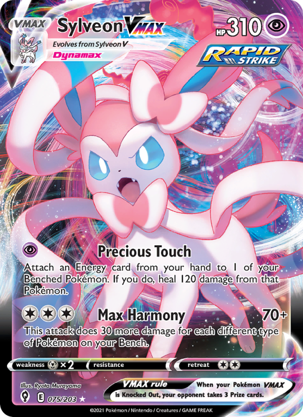 Sylveon VMAX (075/203) Holographic card image
