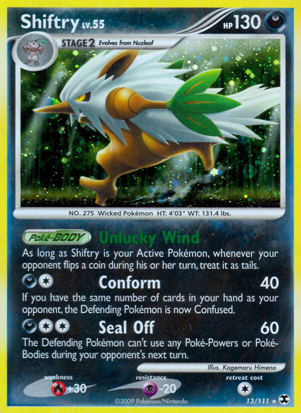 Shiftry (013/111) Reverse Holo card image