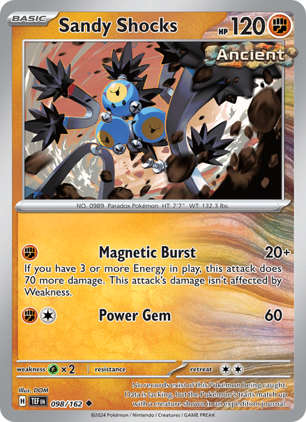 Sandy Shocks (098/162) Reverse Holo card image