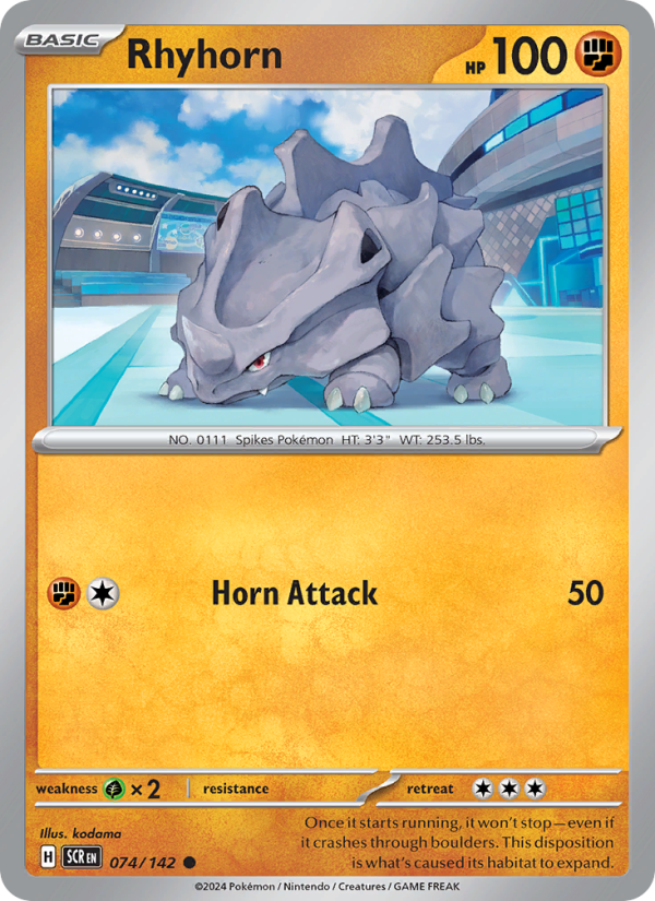 Rhyhorn (074/142) Reverse Holo card image