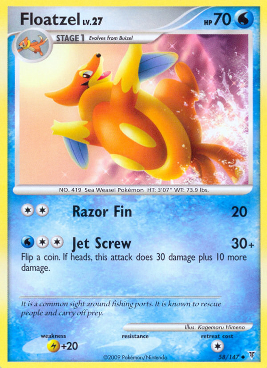 Floatzel (058/147) Reverse Holo card image
