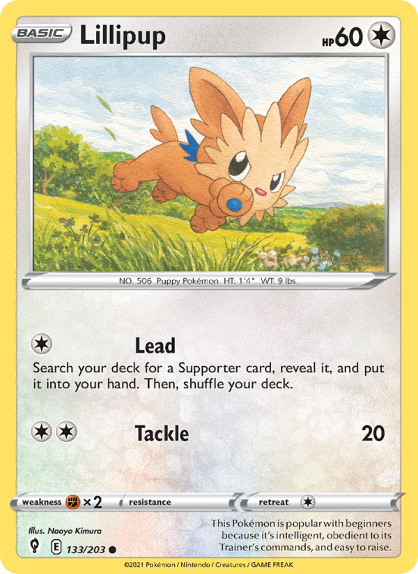 Lillipup (133/203) Reverse Holo card image