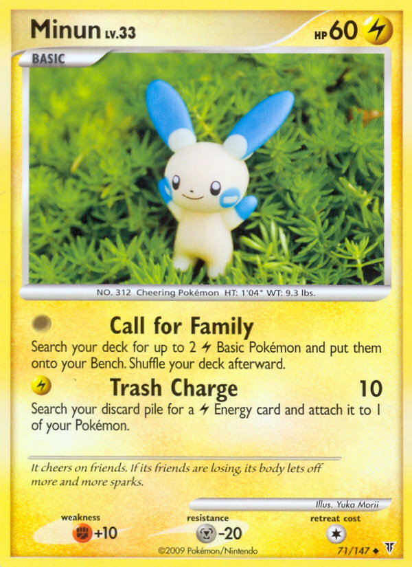 Minun (071/147) Reverse Holo card image