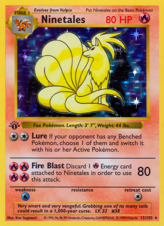 Ninetales (012/102) Reverse Holo card image