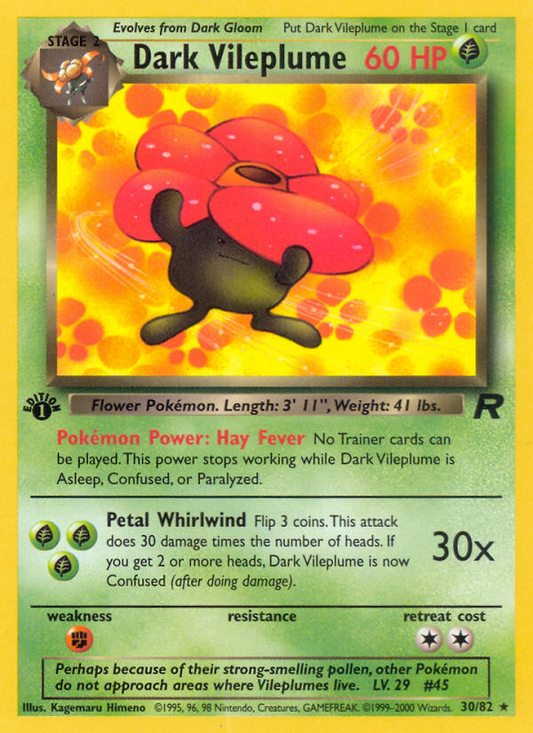 Dark Vileplume (030/82) Reverse Holo card image