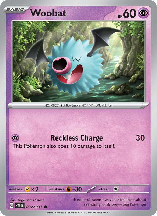 Woobat (032/91) Reverse Holo card image