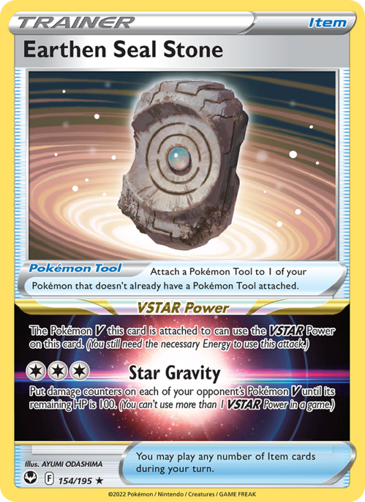 Earthen Seal Stone (154/195) Holographic card image
