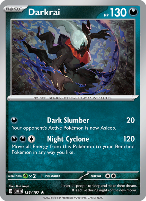Darkrai (136/197) Reverse Holo card image