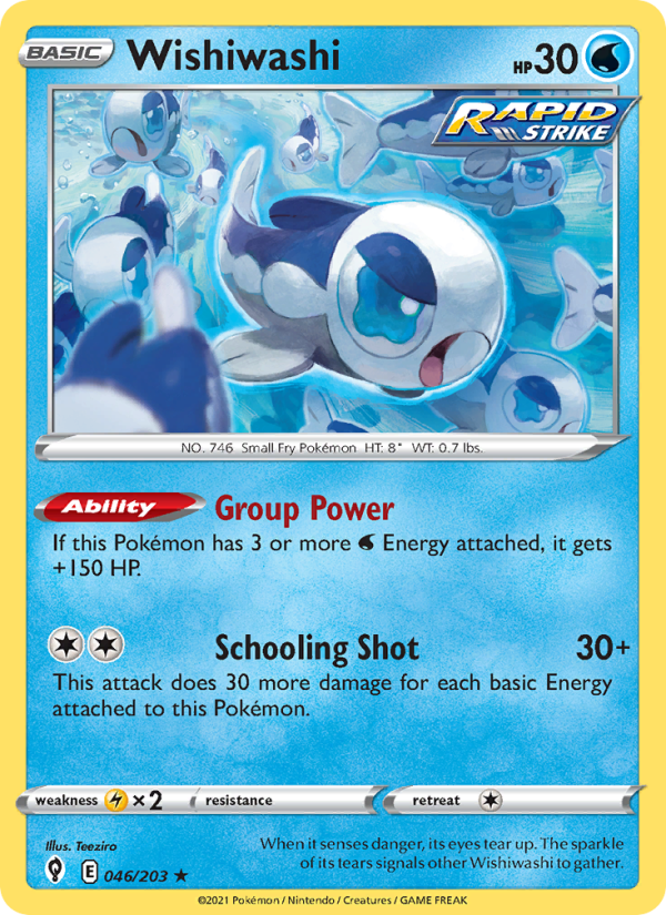 Wishiwashi (046/203) Reverse Holo card image