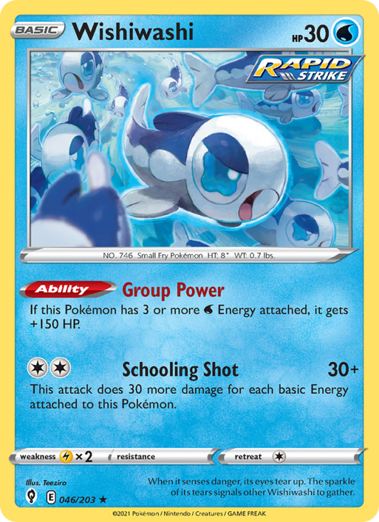 Wishiwashi (046/203) Reverse Holo card image