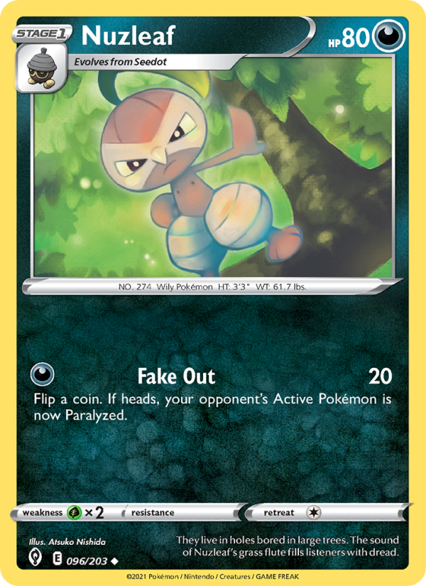Nuzleaf (096/203) Reverse Holo card image
