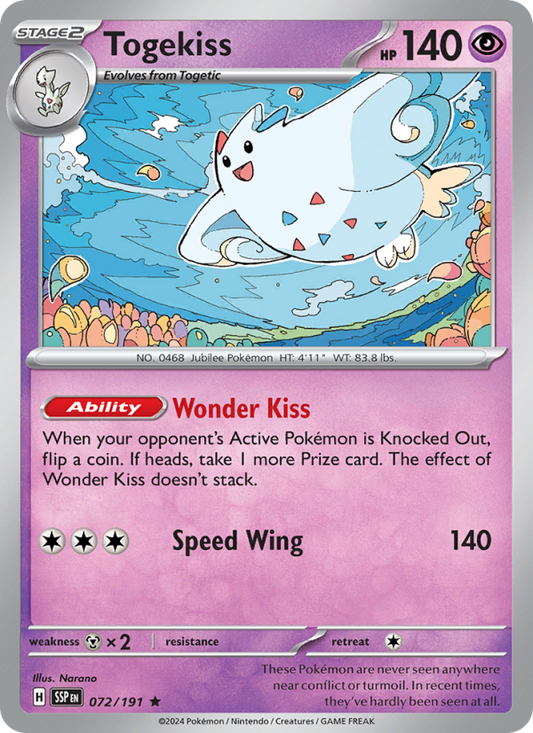 Togekiss (072/191) Reverse Holo card image